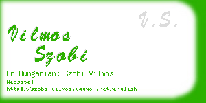 vilmos szobi business card